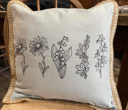 Birth Flower Pillow