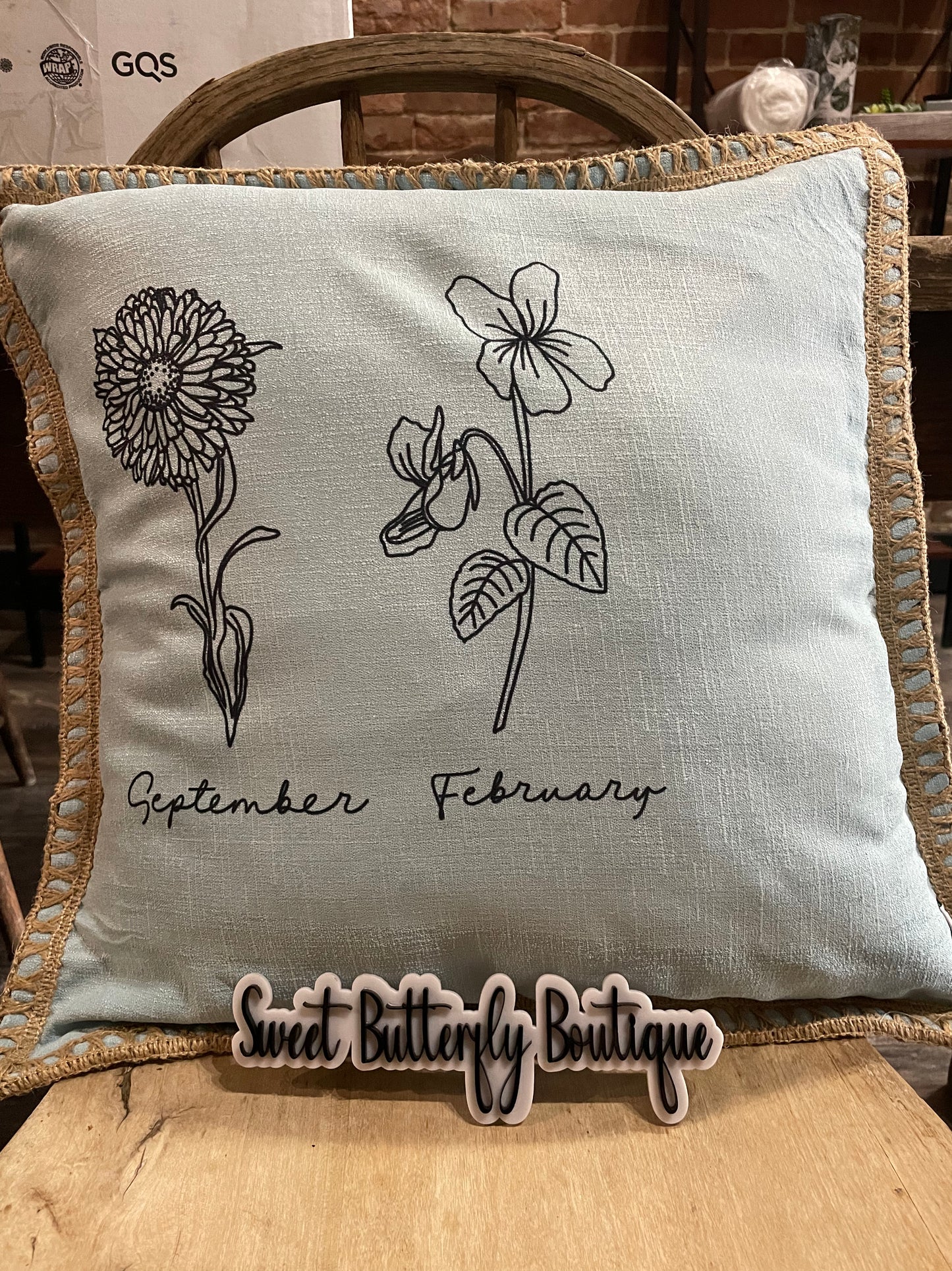 Birth Flower Pillow