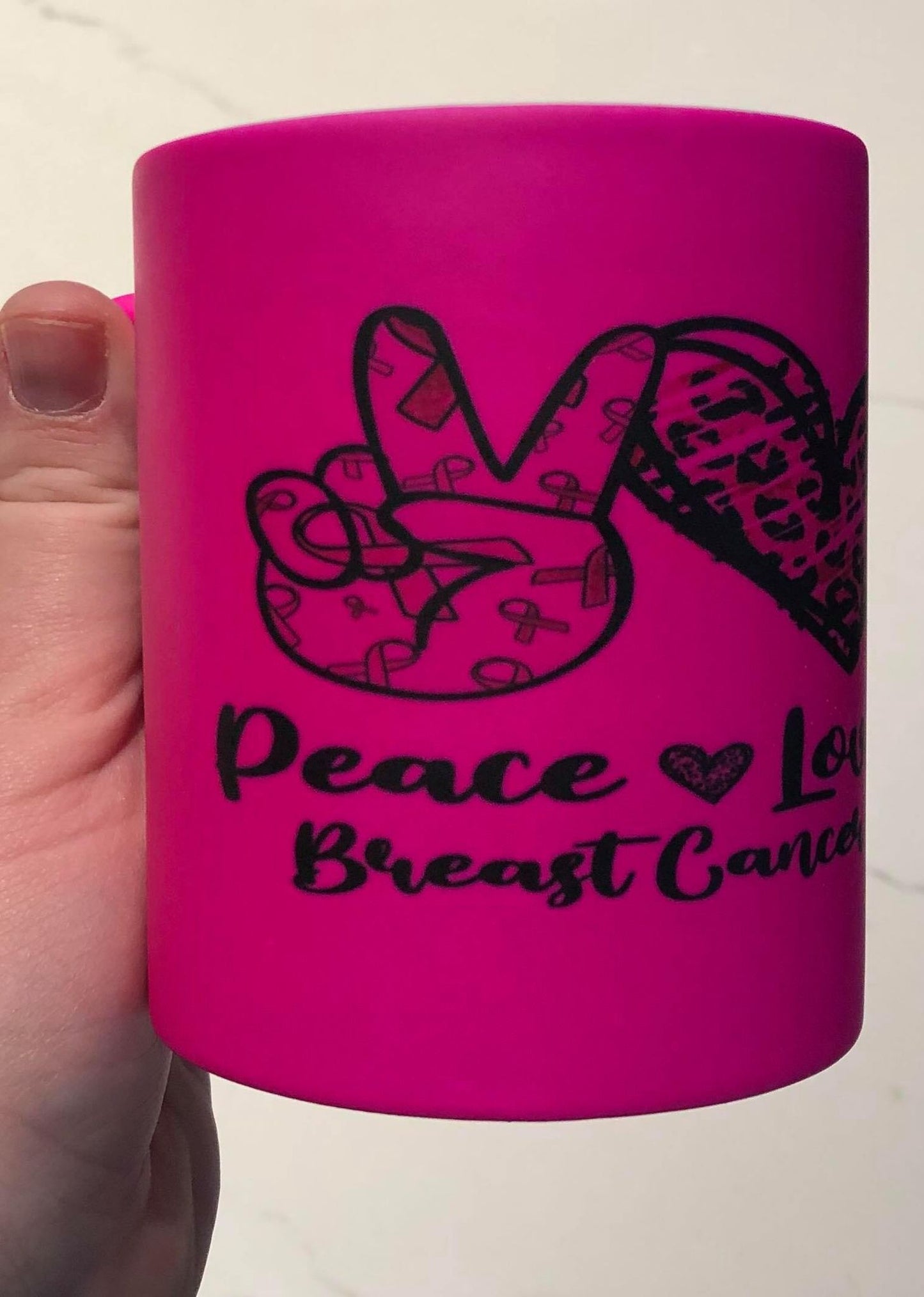 Peace Love and Breast Cancer Awareness (Breast Cancer Awareness)