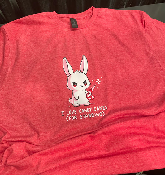 I Love Candy Canes (for Stabbing) Teeshirt