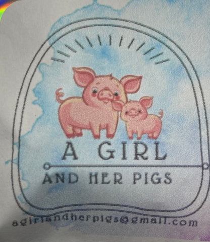A Girl and Her Pigs Car Freshies
