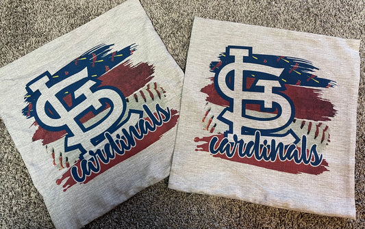 STL Cardinals Linen Pillow Cover(s)