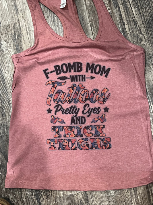 F-Bomb Mom with Tattoos Pretty Eyes and Thick Thighs