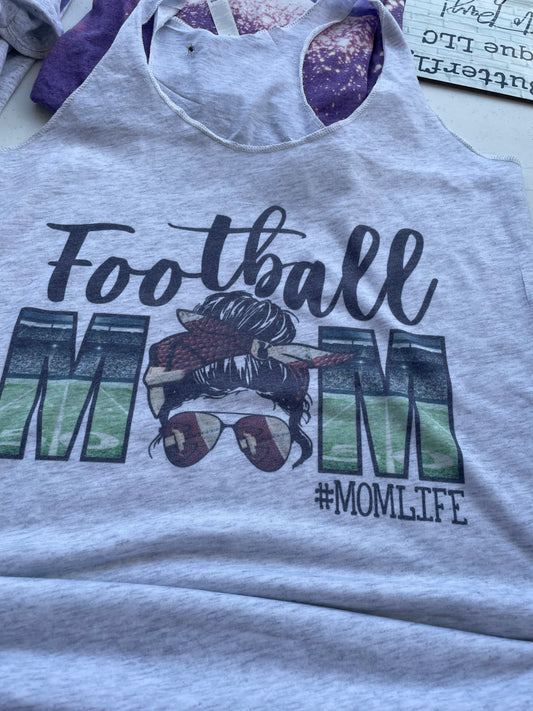 Football Mom Messy Bun Shirt/Tank