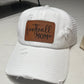 Football Mom Leather Patch Hat