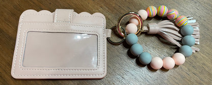 Card Holder Keychain (with silicone beads)