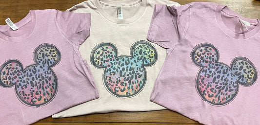 Colorful Cheetah Print Minnie Teeshirt