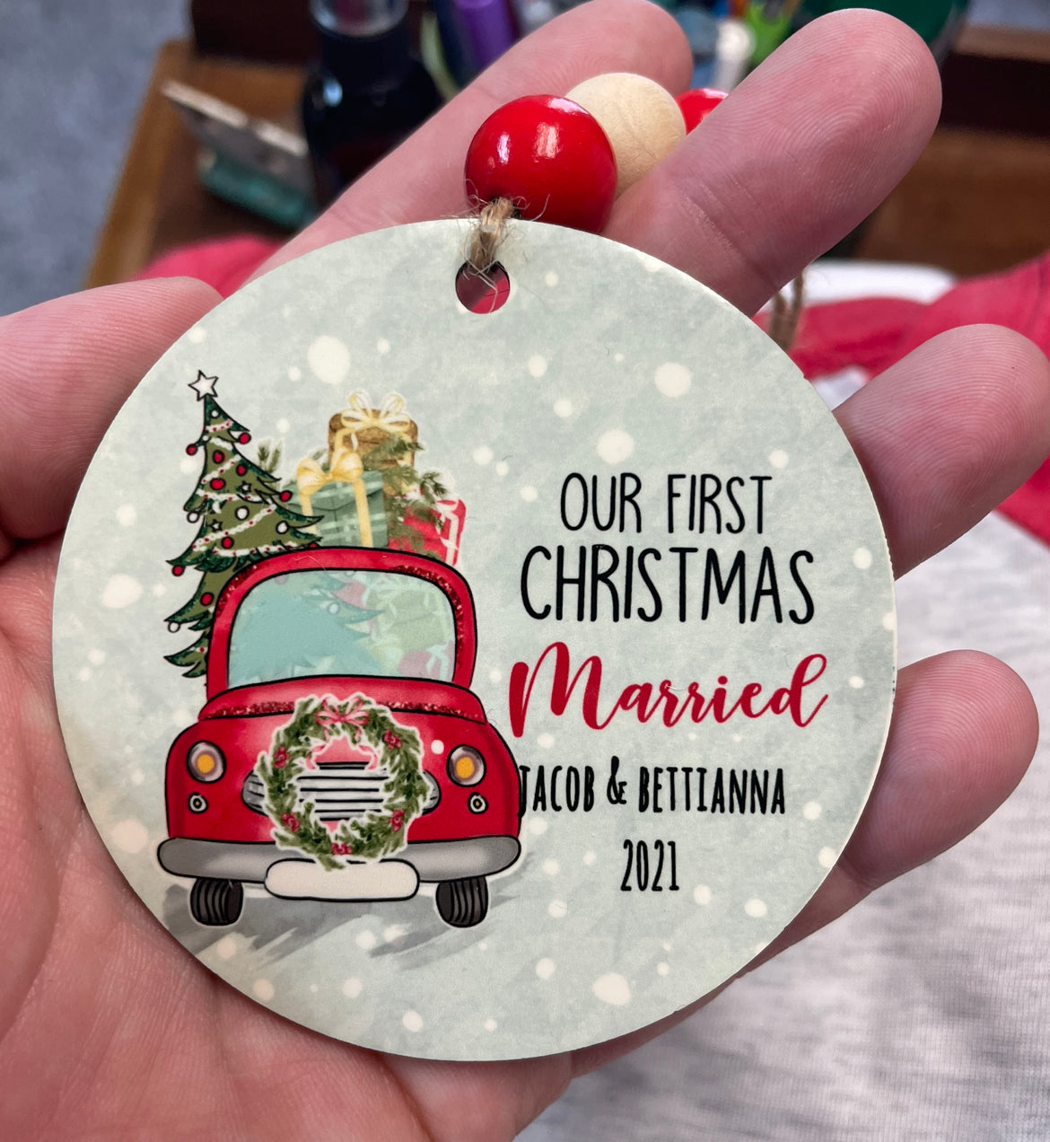 Our First Married Christmas Ornament