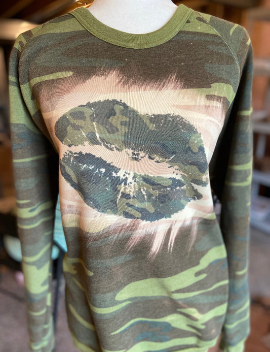 Brush Bleached Camo Sweatshirt