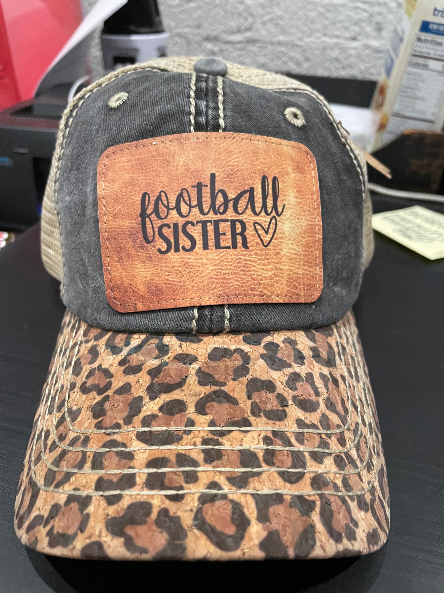 Football Sister Cheetah Cork Bill Hat