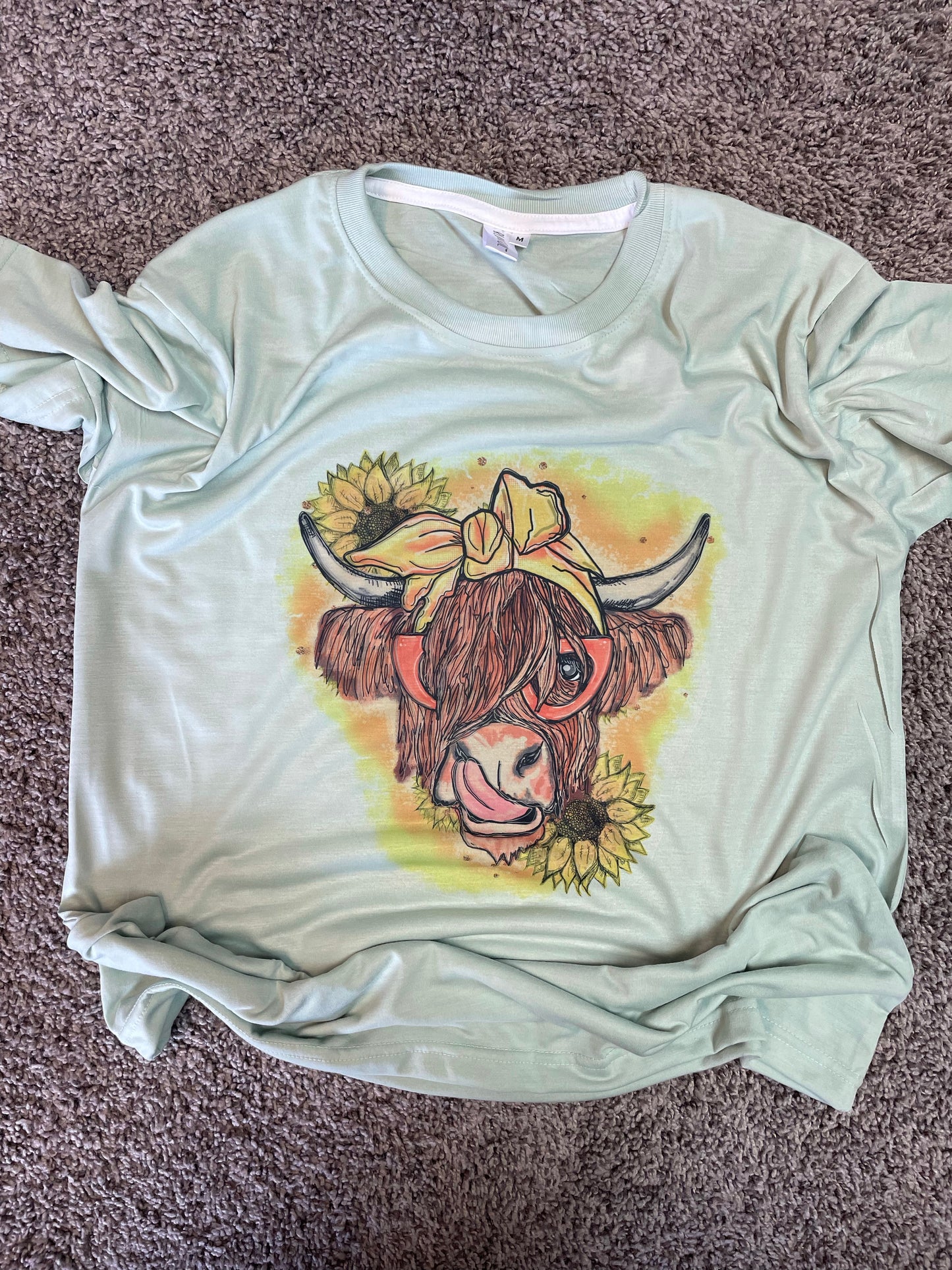 Sunflower Cow Teeshirt