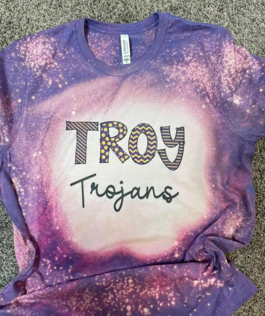 Troy Trojans Doodle Letters Teeshirt