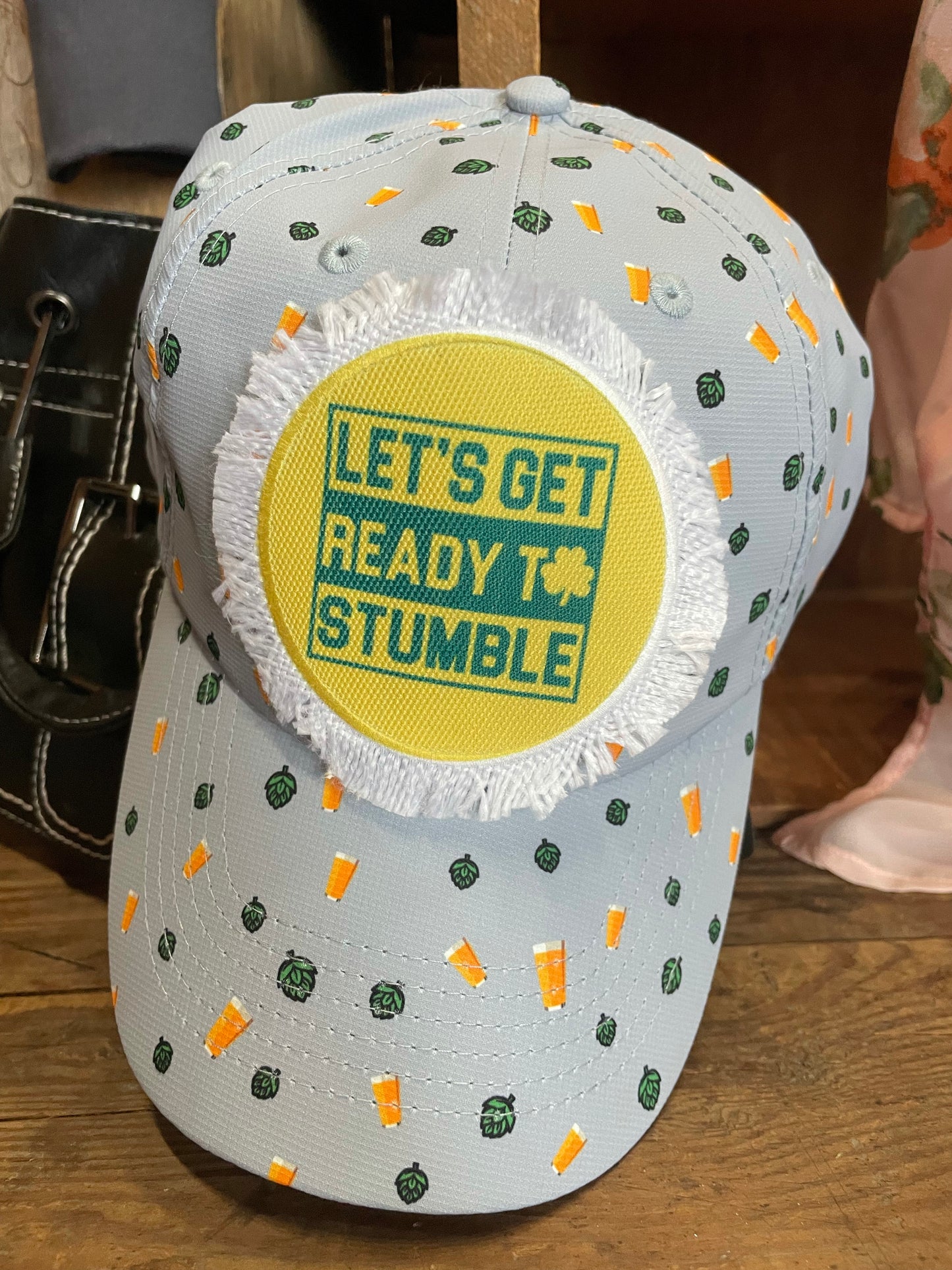 Let’s Get Ready to Stumble Beer and Hops Patch Hat