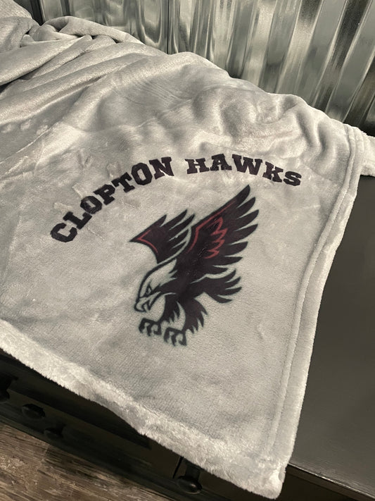 Clopton Hawks Throw Blanket
