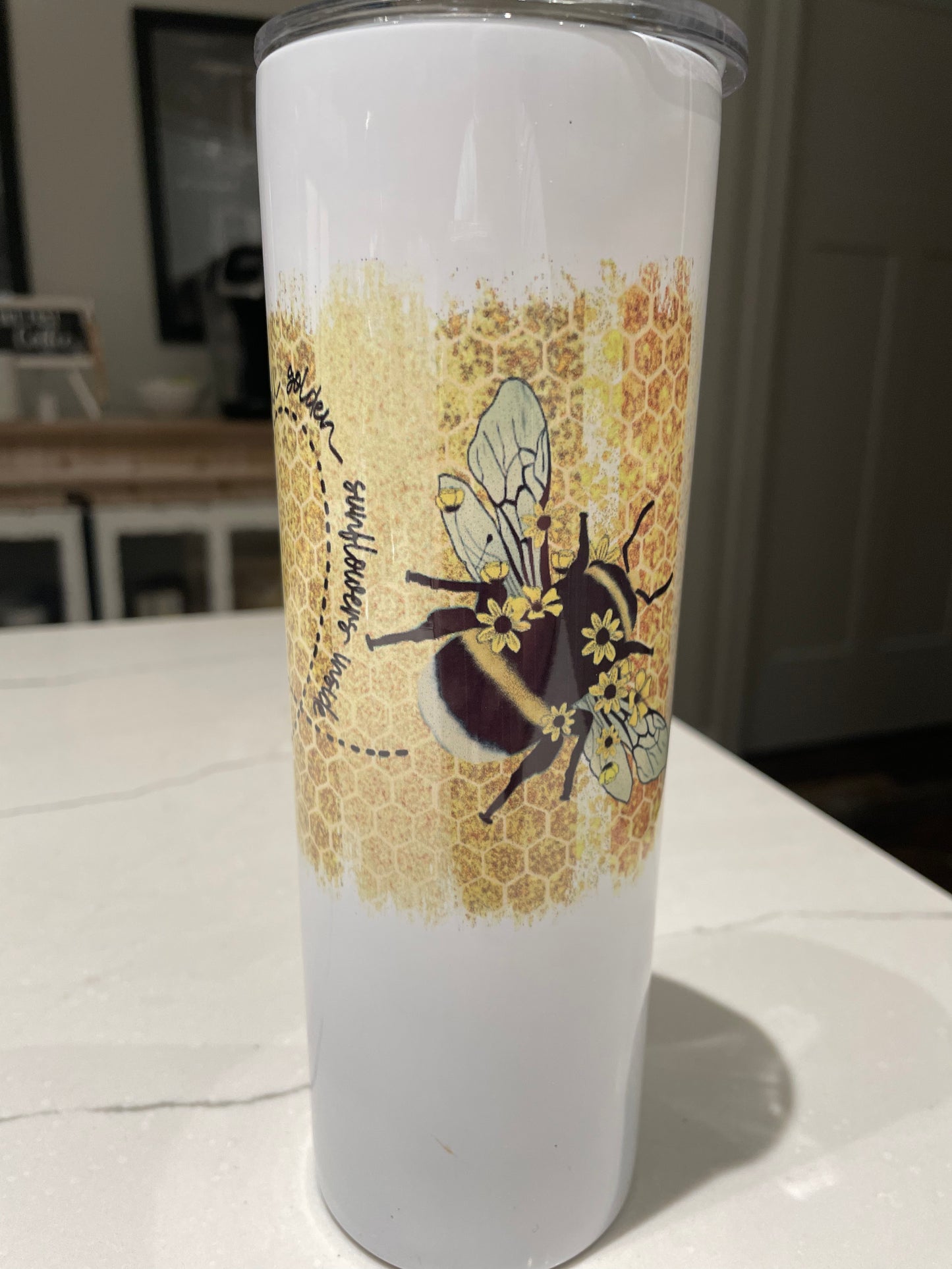 We’re all Golden Sunflowers Inside 20 Ounce Tumbler