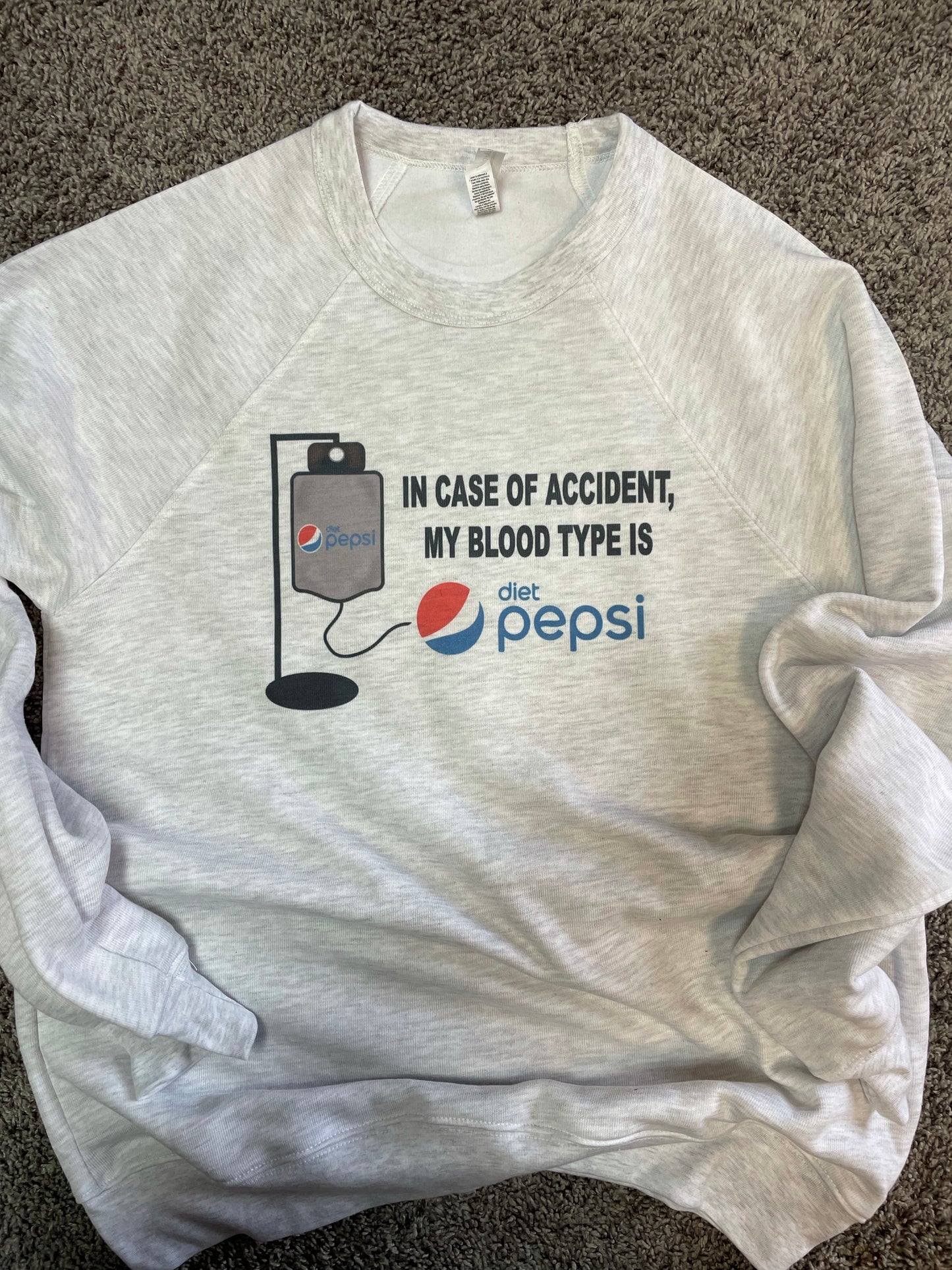 In Case of Accident My Blood Type is Diet Pepsi Teeshirt