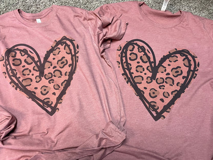 Leopard Heart Teeshirt