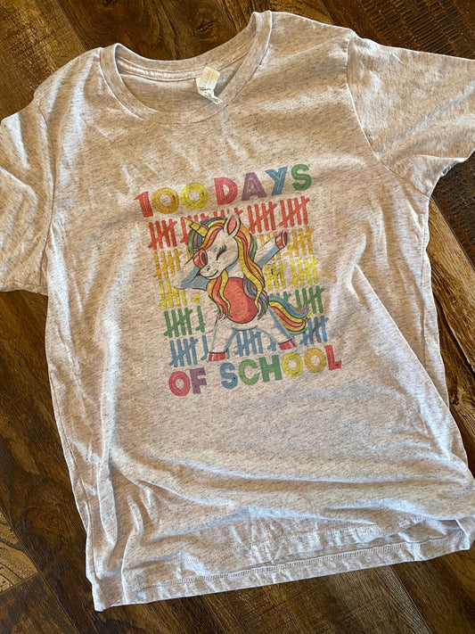 Unicorn 100 Days of School Youth Teeshirt