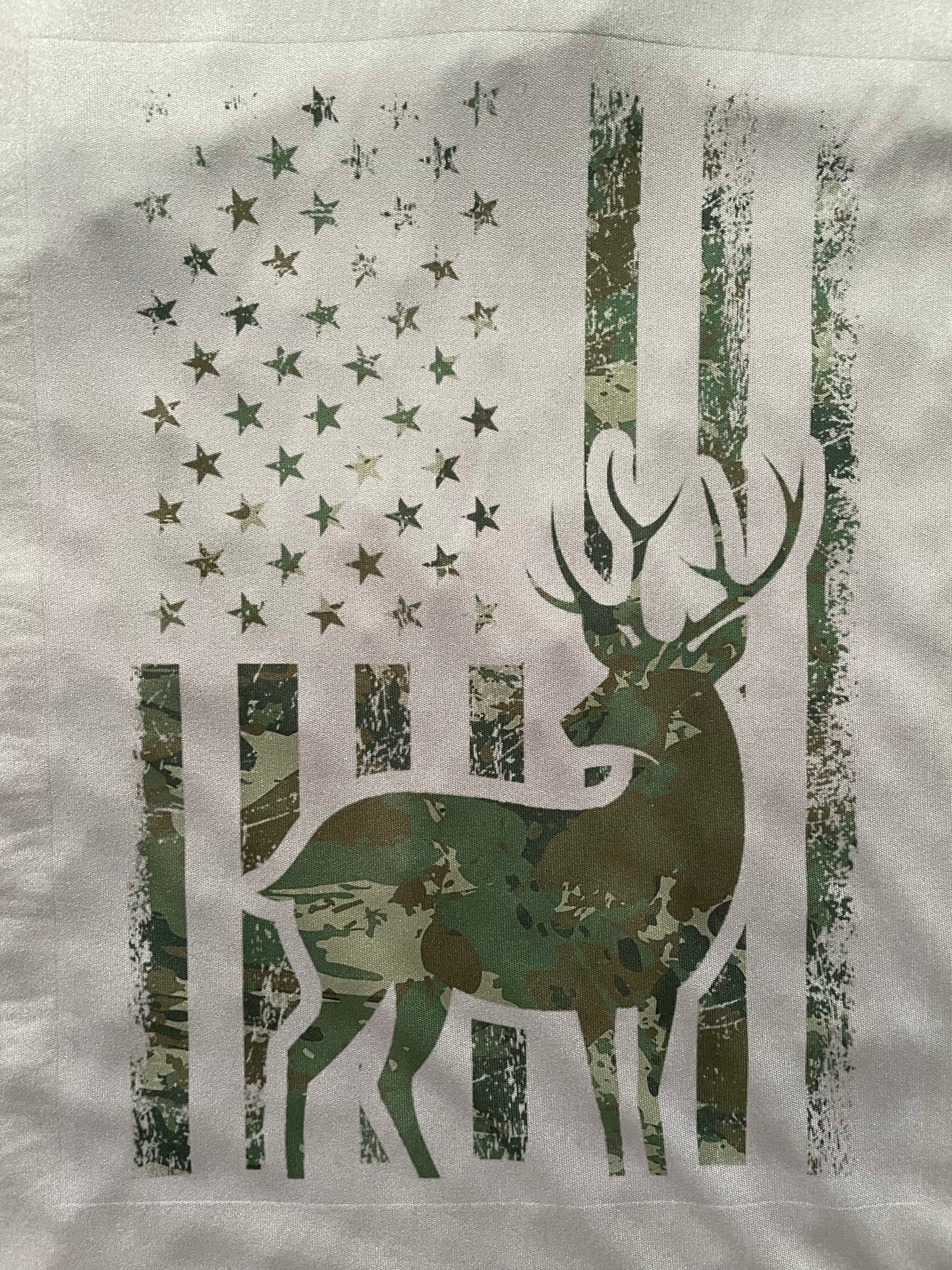 Youth Camo Deer Flag Teeshirt