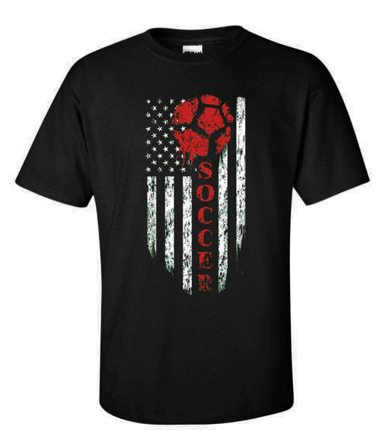 Distressed Soccer Flag Shirt