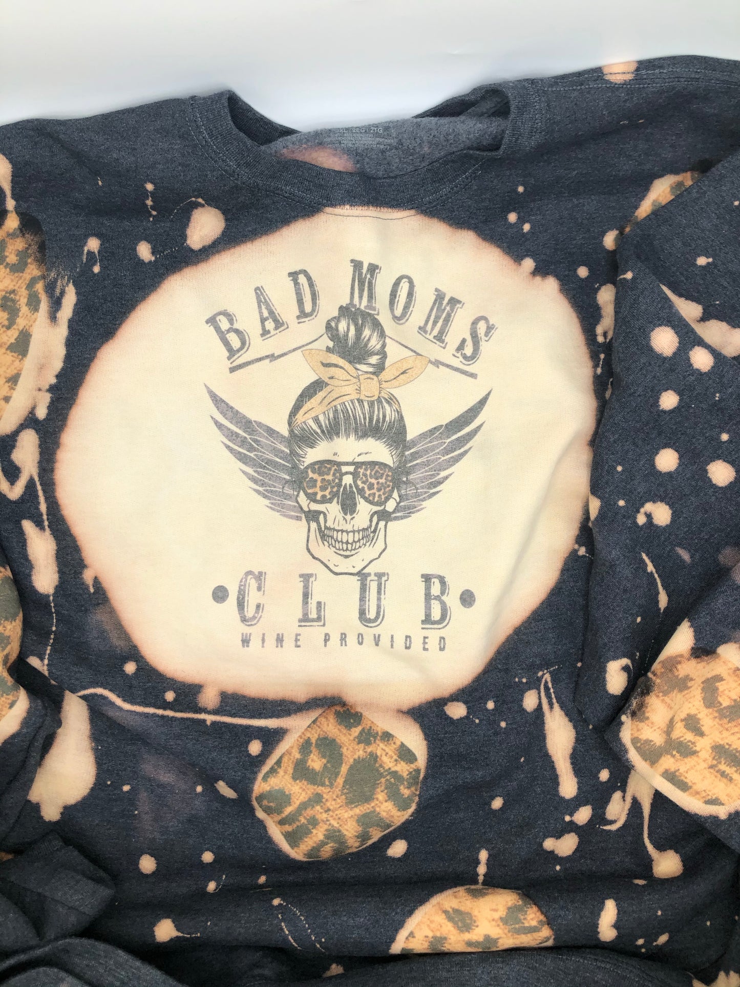 Bad Moms Cheetah Spot Bleached Sweatshirt