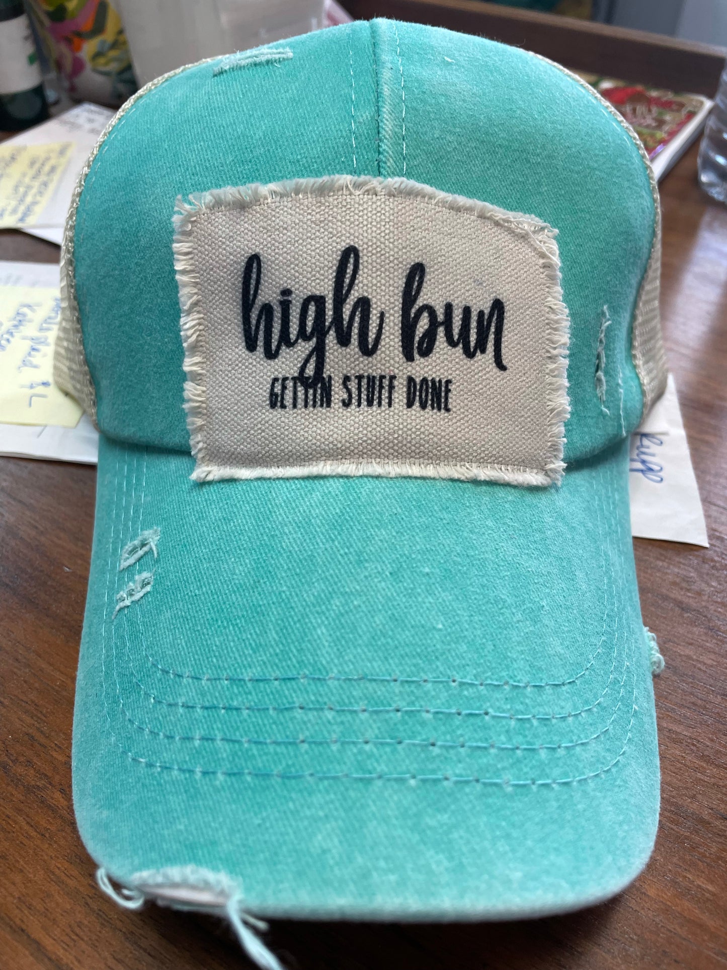 High Bun Gettin Stuff Done Ponytail Hat