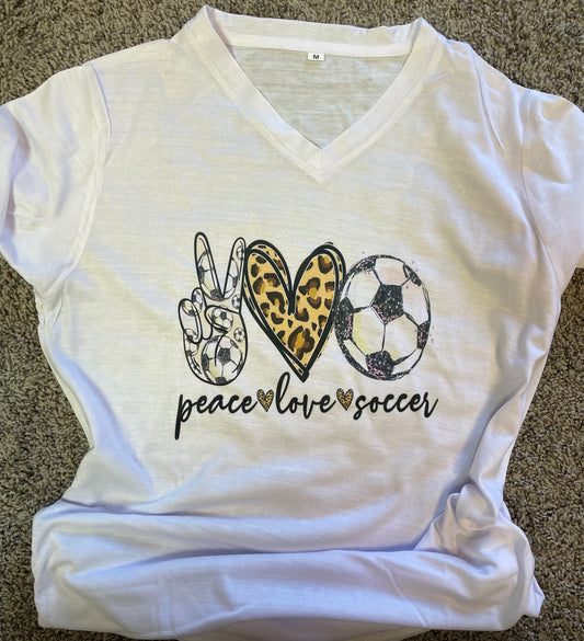 Peace Love Soccer Teeshirt