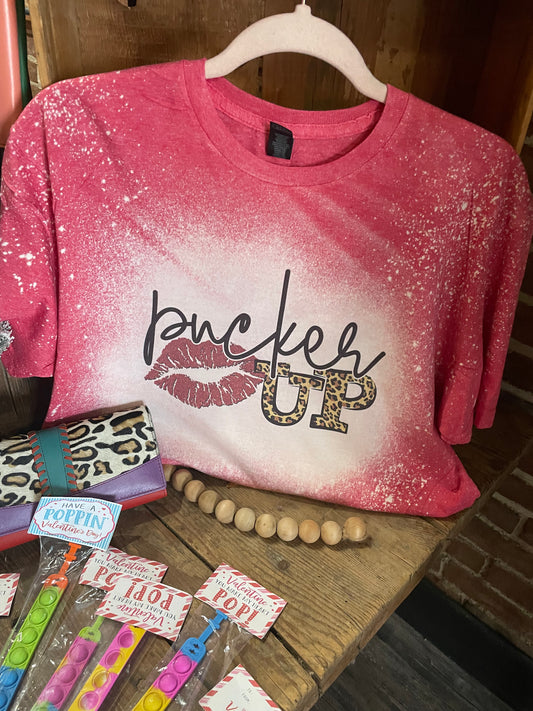 Pucker Up Bleached Teeshirt