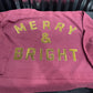 Merry & Bright Gold Chenile Patch Sweatshirt