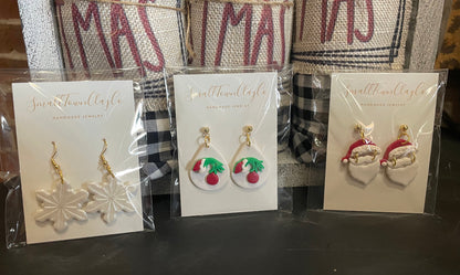 Small Town Clay Co Christmas Earrings