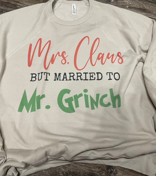 Mrs. Claus but Married to Mr. Grinch